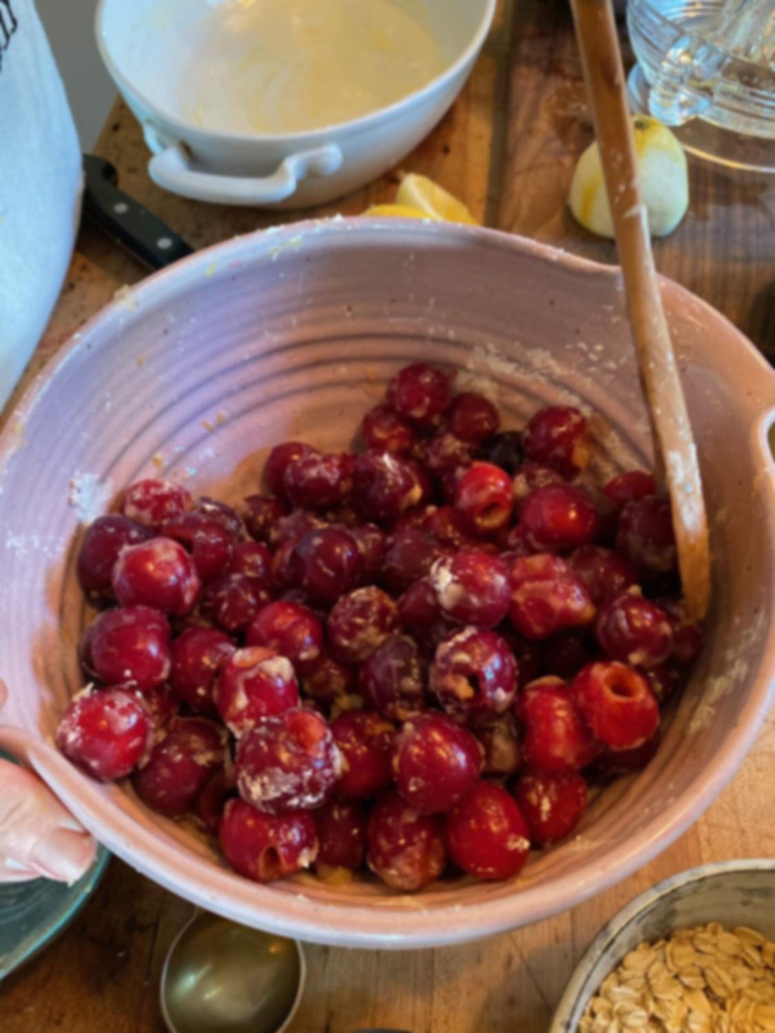 Cherry Cobbler σερβιρισμένο